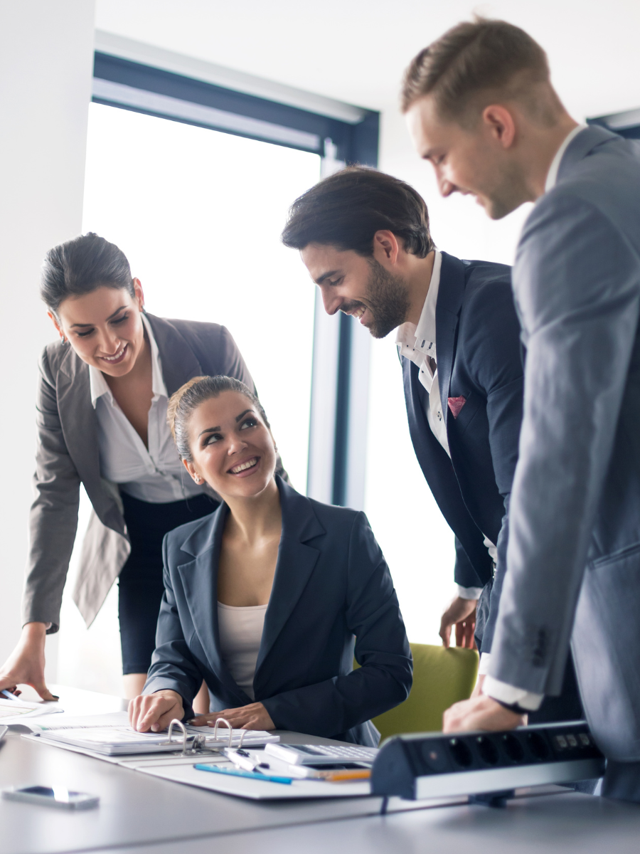 People in an office for Sage intacct finance software