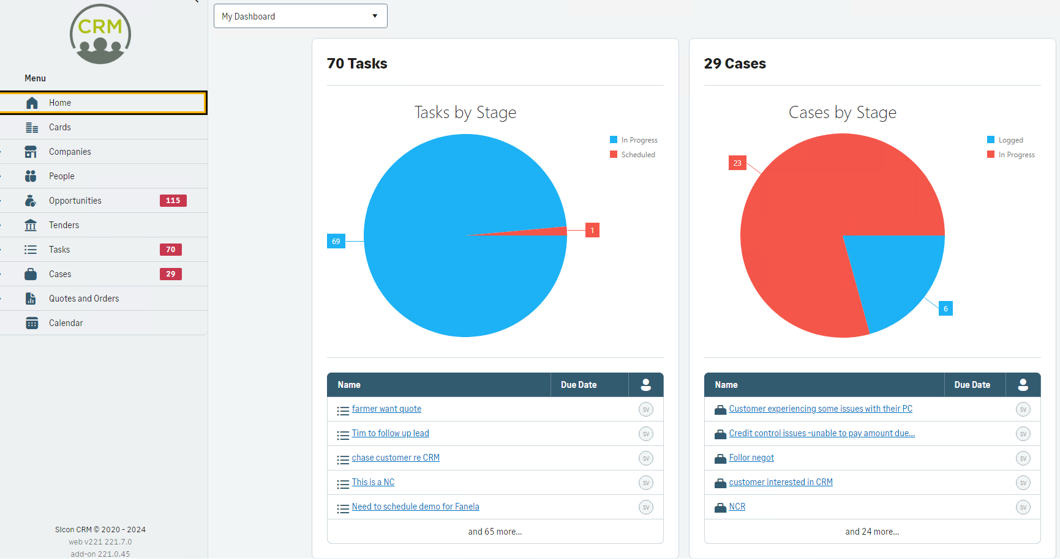 Web CRM Daskboard Image